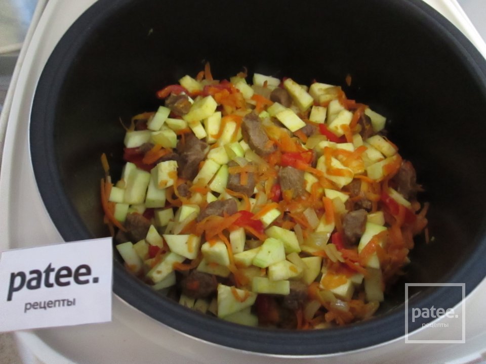 Рагу с кабачками и говядиной. - Шаг 8