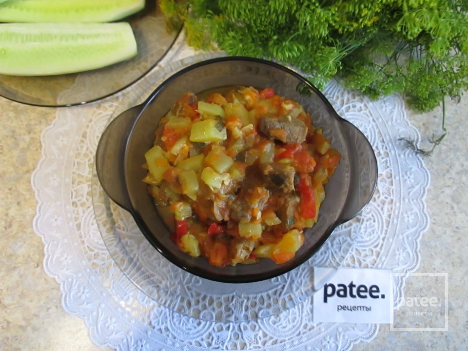 Рагу с кабачками и говядиной. - Шаг 12