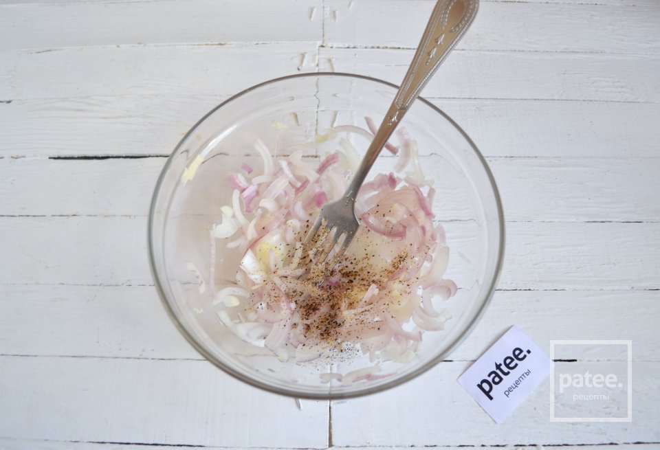 Теплый салат с баклажанами и спаржевой фасолью - Шаг 9