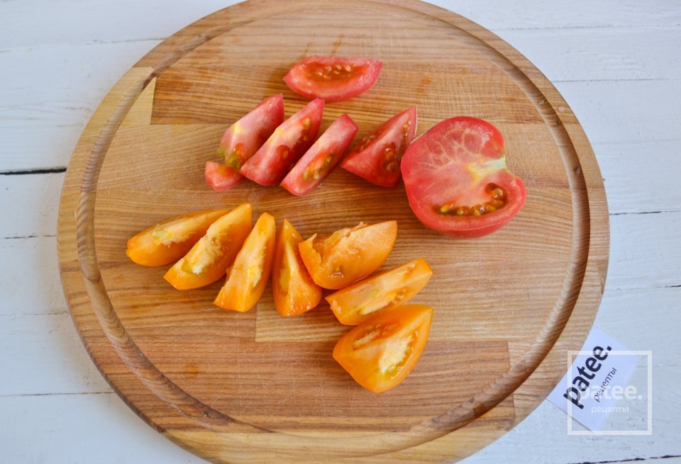 Теплый салат с баклажанами и спаржевой фасолью - Шаг 12