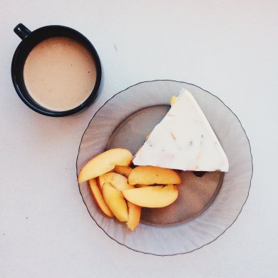 Творожная панна-котта с нектарином - Шаг 1