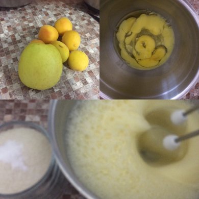 Пирог с яблоками и абрикосами - Шаг 1