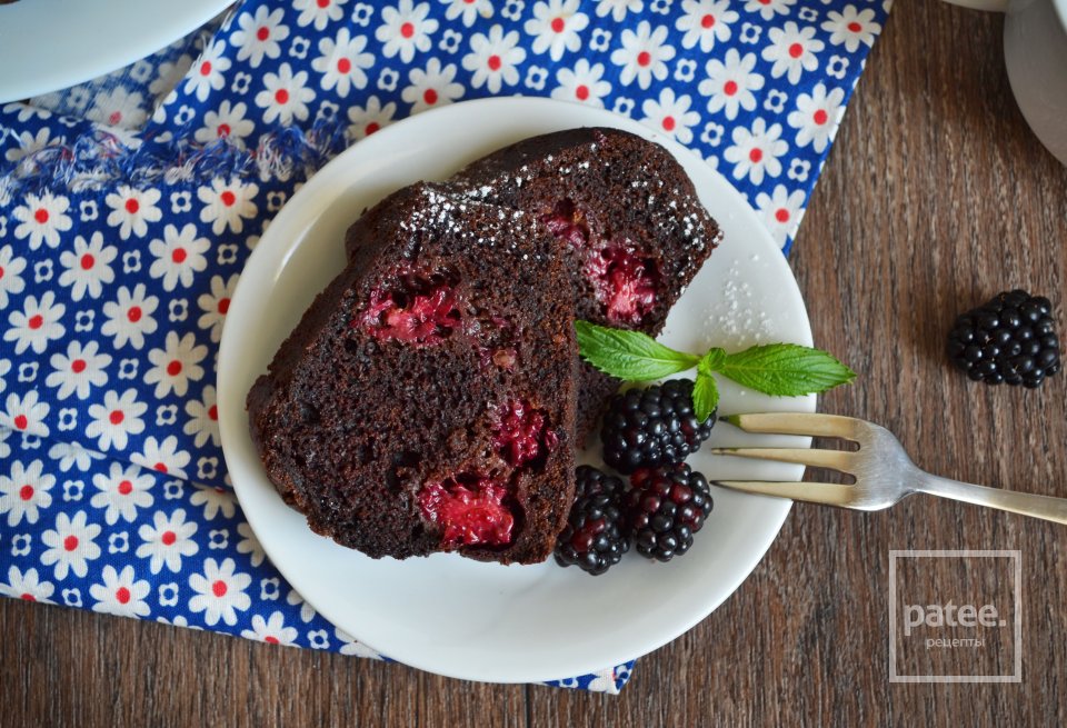 Кекс-брауни с ежевикой - Шаг 18