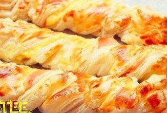 СЛОЁНЫЕ КОСИЧКИ С КУРОЧКОЙ🍗 И СЫРОМ😋