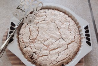 Творожный пирог с клюквой