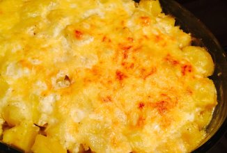 Тилария,запеченная под картофельной шубой.