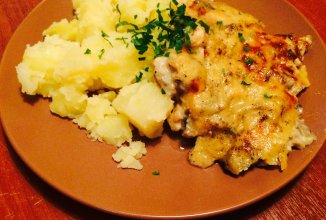 Курочка с грибами аля-жульен