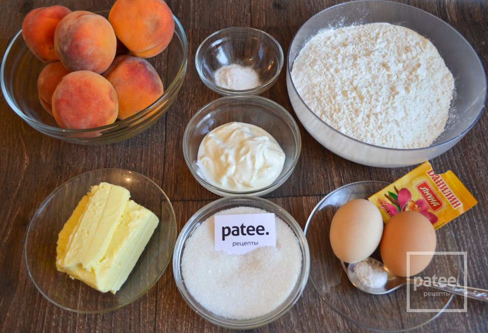 Нежный пирог с персиками - Шаг 1