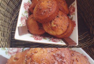 Маффы с бананом и шоколадной крошкой