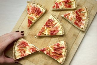 Полезный тарт с творогом и яблоками