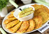 Кабачковые оладьи с укропом