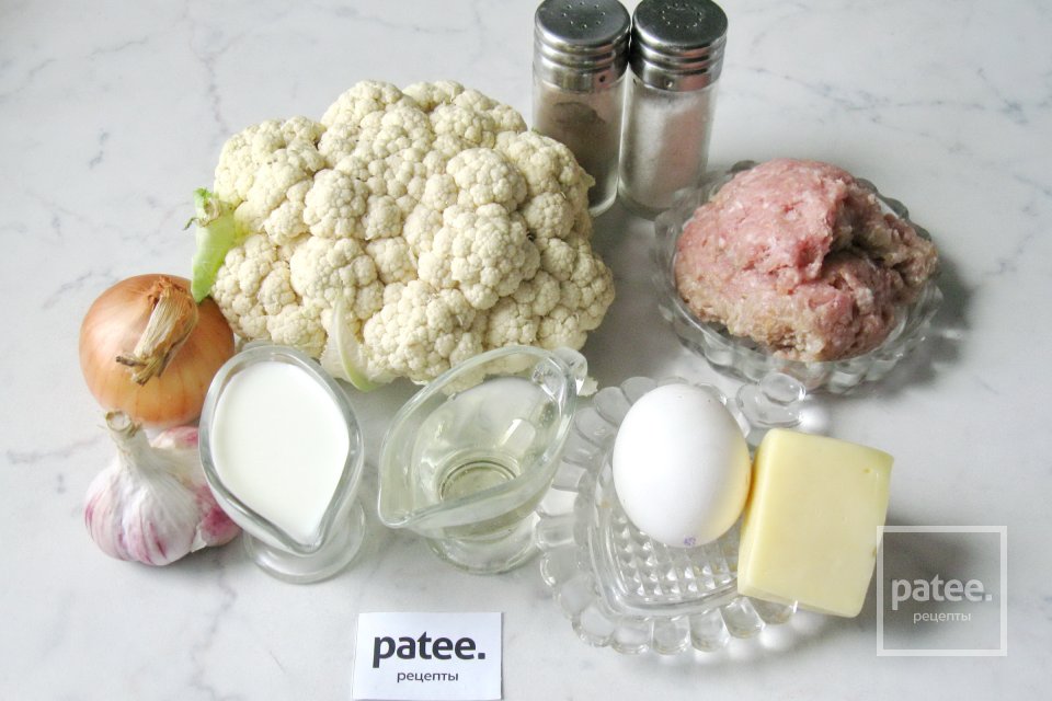 Запеканка из цветной капусты с мясным фаршем - Шаг 1