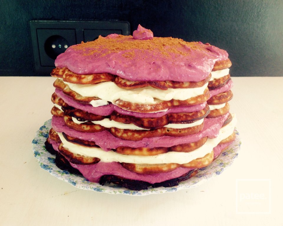 Торт из вафельницы с творожным кремом - Шаг 6