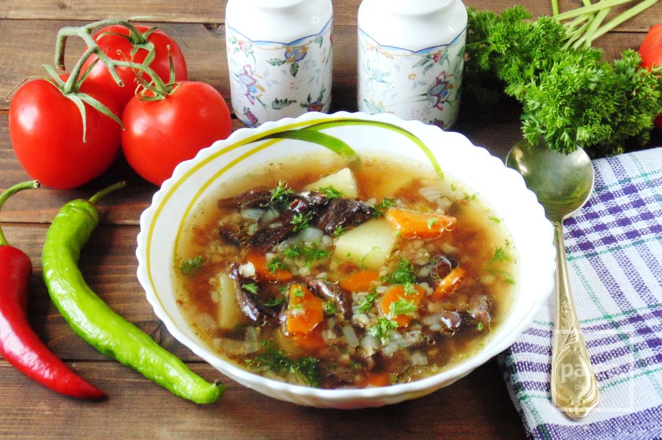 Гречневый суп с сухими грибами - Шаг 14