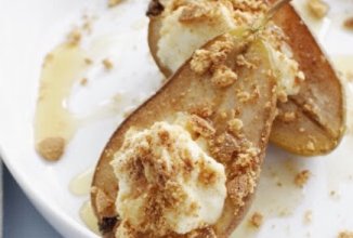 Зареченые груши с творогом