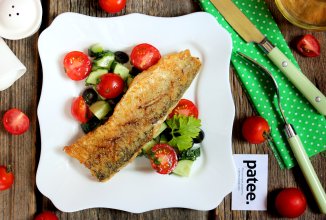 Жареный голавль с овощным гарниром