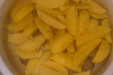 Картошка с тефтелями. - приготовление