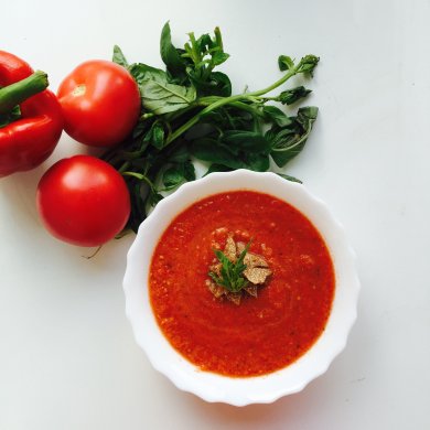 Гаспачо с базиликом - Шаг 5
