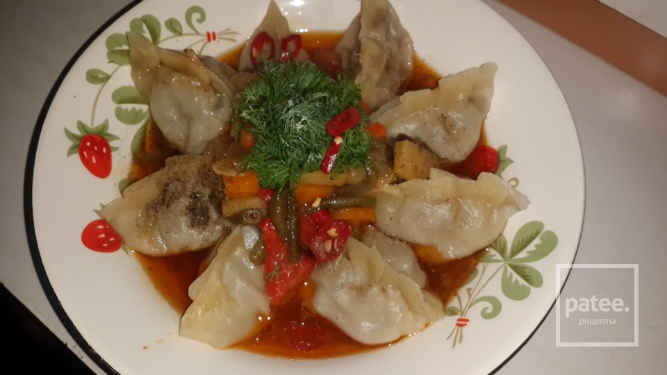 Манты в овощном соусе - Шаг 4