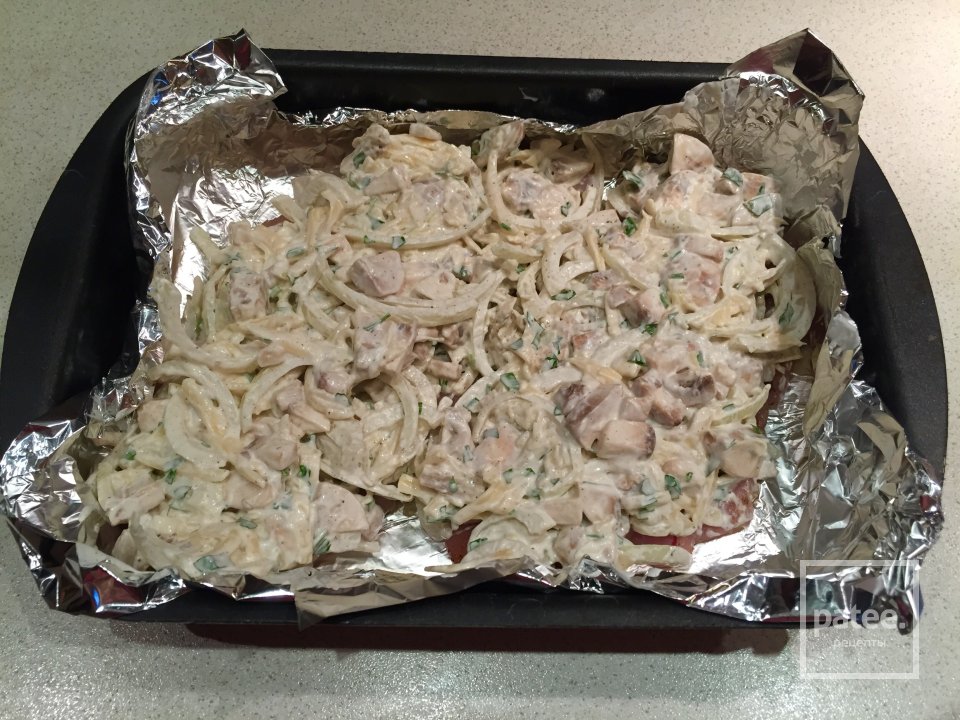 Куриное филе с сыром и грибами - Шаг 5