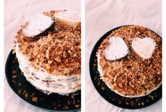 Торт "Два сердца"