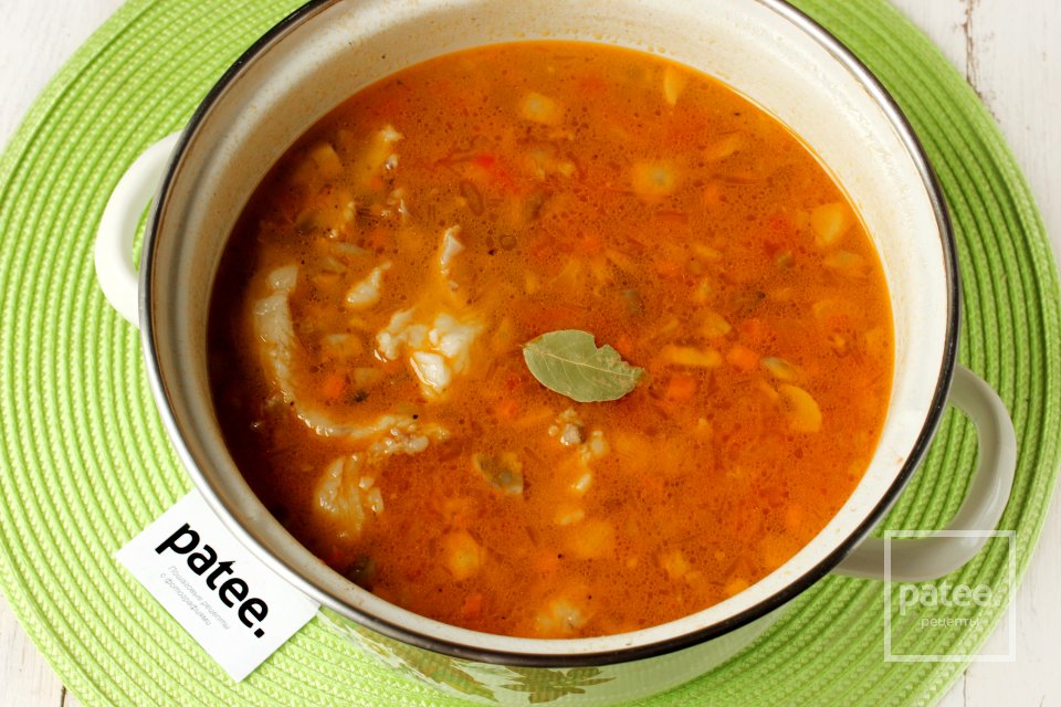 Рассольник со свининой и грибами - Шаг 13