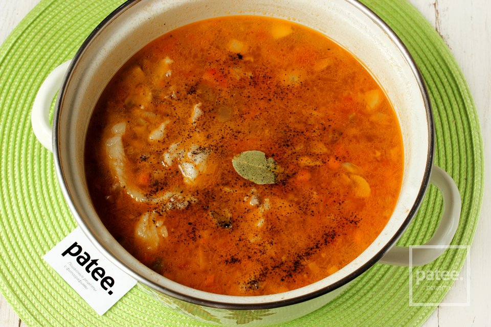 Рассольник со свининой и грибами - Шаг 14