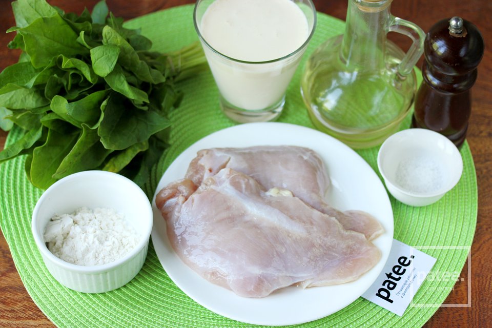 Куриная грудка в сливочно-шпинатном соусе - Шаг 1