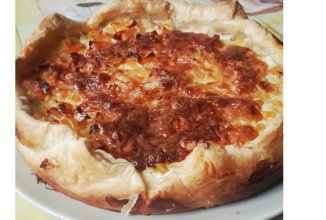 Киш "осенее настроение" с курицей