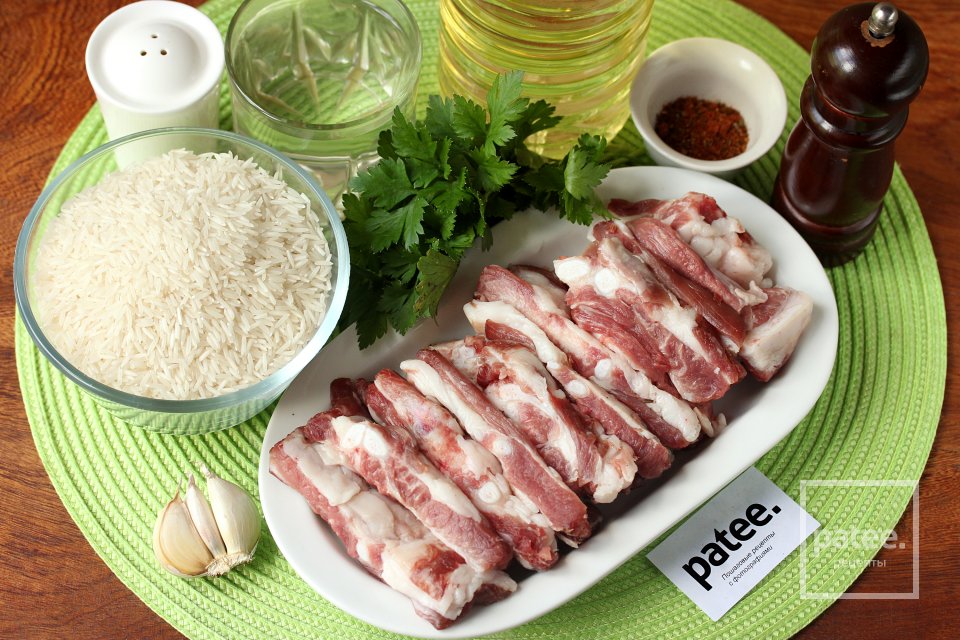Рёбрышки с рисом в мультиварке - Шаг 1