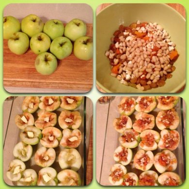 Яблоки, запеченные с медом, сухофруктами и орехами - Шаг 1