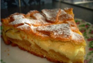 Яблочный пирог с пудингом.