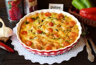 Кабачковый киш с морепродуктами