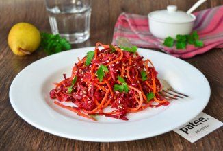 Салат из корнеплодов с грушей