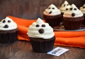 Капкейки привидения на Хэллоуин