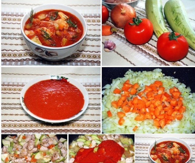Суп томатный диетический