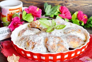 Сырники в духовке с йогуртово-маковой заливкой