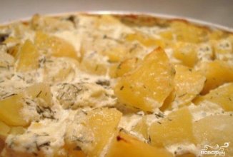 Картошка тушенная в сметане (Мультиварка)