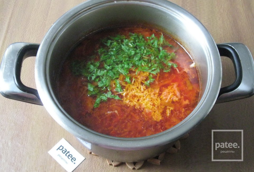 Вегетарианский борщ с маслятами - Шаг 15