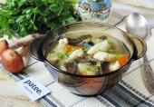 Суп с подосиновиками и клецками