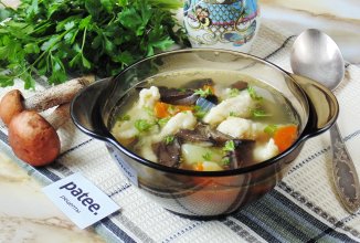 Суп с подосиновиками и клецками
