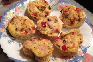 Омлетные маффины с индейкой