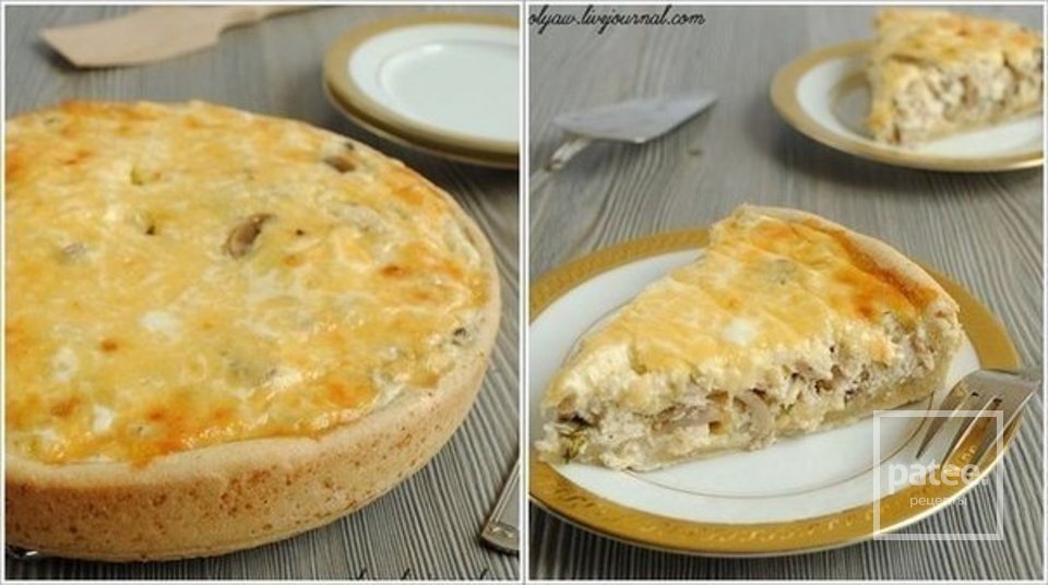 Лоранский пирог с курицей и грибами - Шаг 1