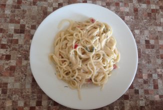 Паста со сметанным соусом