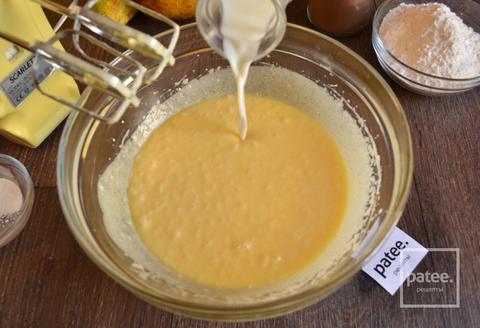 Шоколадный пирог с грушами - Шаг 4