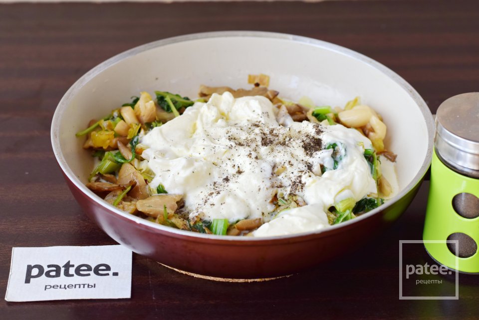 Вешенки в сливочно- шпинатном соусе - Шаг 10