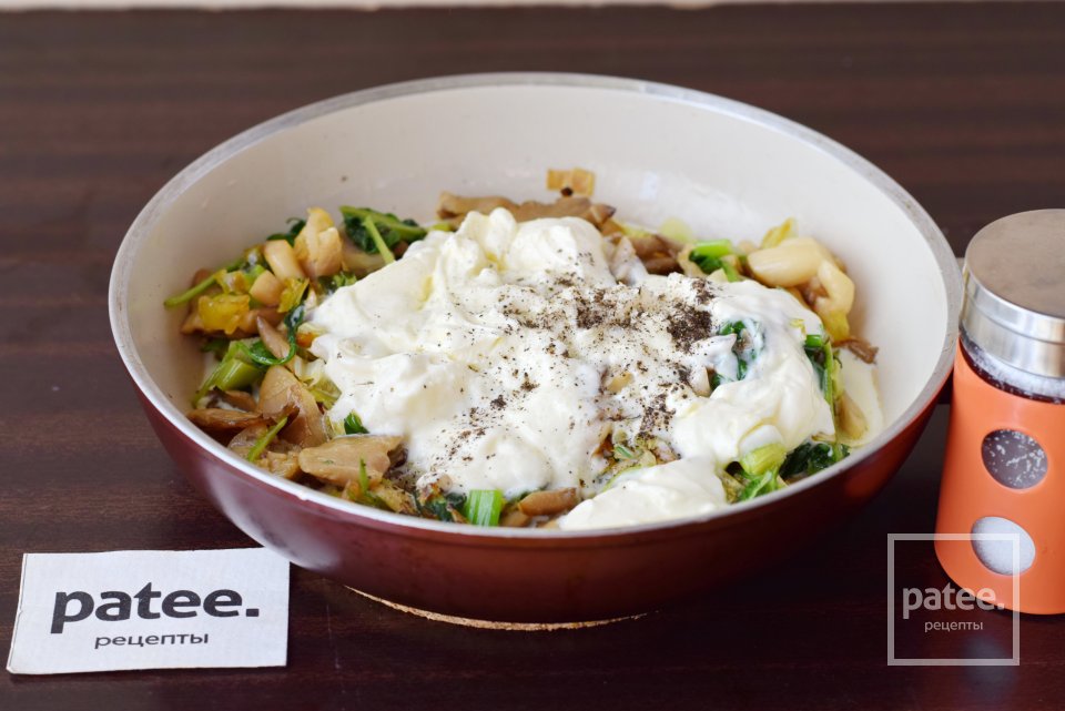 Вешенки в сливочно- шпинатном соусе - Шаг 11