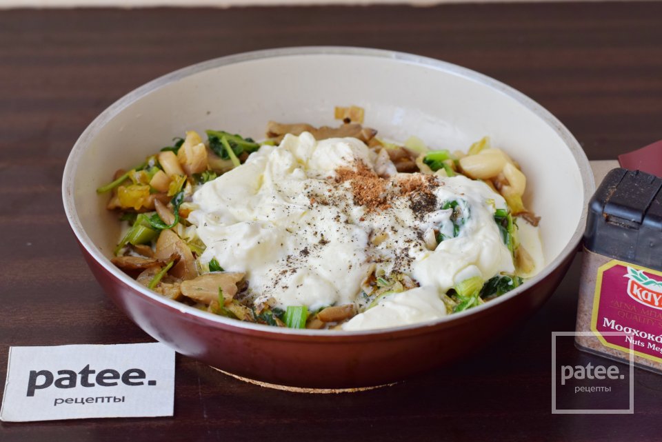 Вешенки в сливочно- шпинатном соусе - Шаг 12