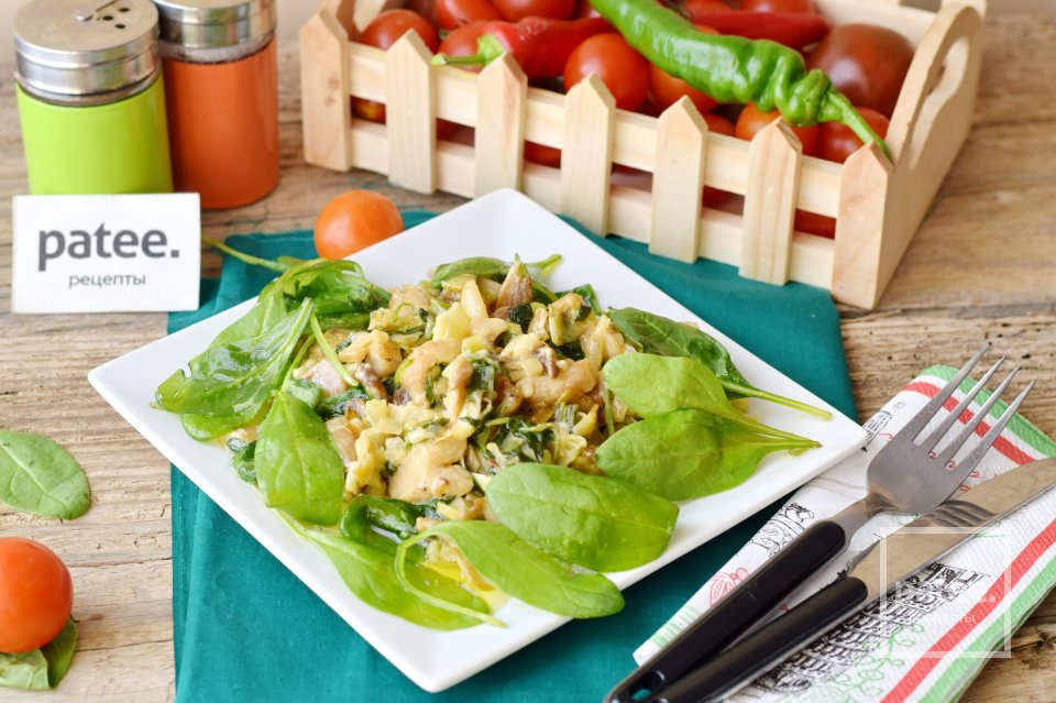 Вешенки в сливочно- шпинатном соусе - Шаг 13