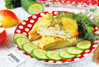 Куриная грудка с яблоками и сыром